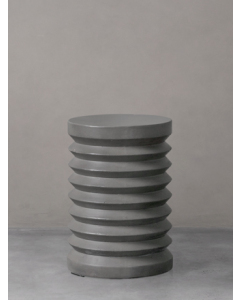 Ribbed Cement Stool