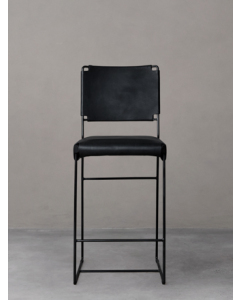 Gaucho Counter Stool | Black Leather