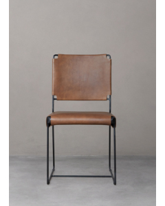 Gaucho Dining Chair | Brown Leather