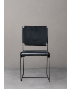 Gaucho Dining Chair | Black Leather